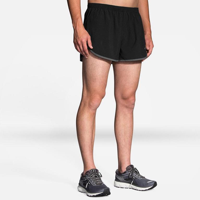 Brooks Hightail 3 Split Running Shorts - Men's - Grey (67932-OGKS)